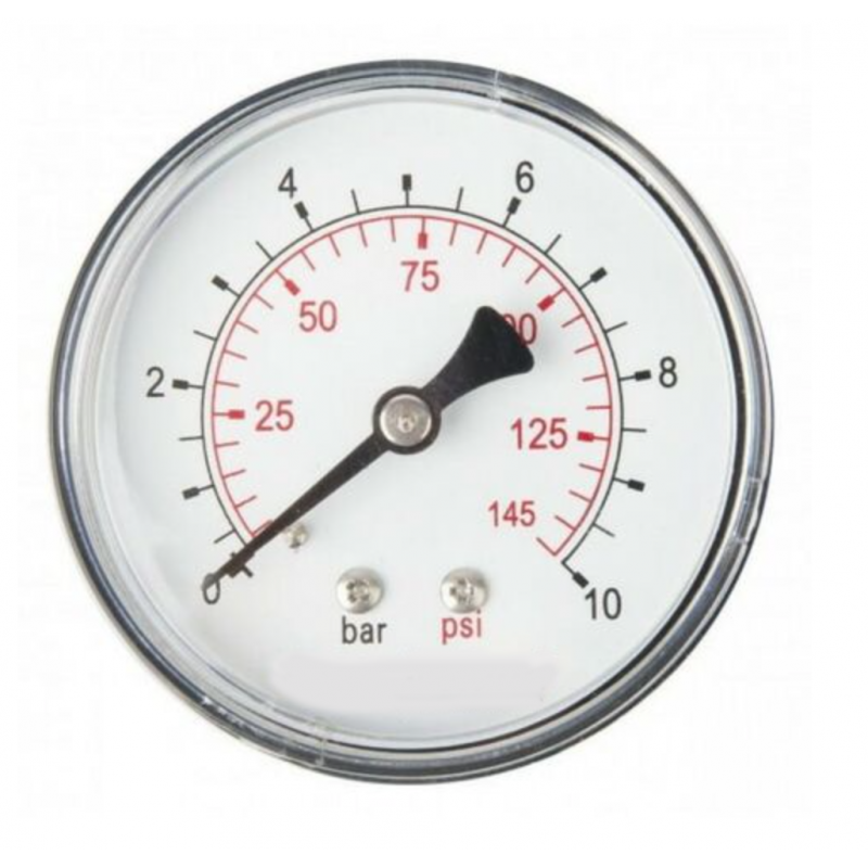 Manomètre sec Axial 0 - 6 bars 1/4 GAS - Pompe&Moteur