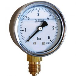 Manomètre sec radial 0-12 bars - 1/4" GAS - Ø63