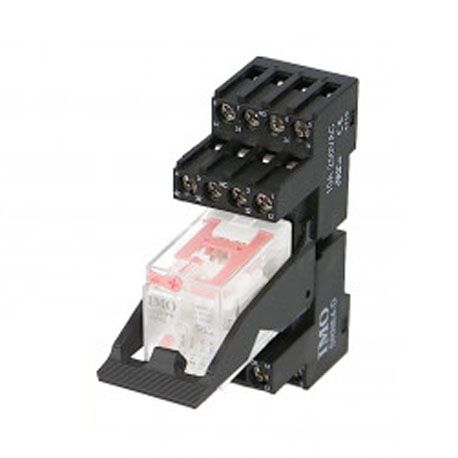 Embase avec levier pour relais HY41PN, montage sur rail din