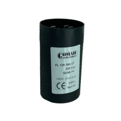 Condensateur de démarrage 125-160µF à cosses 6.3, fond plat