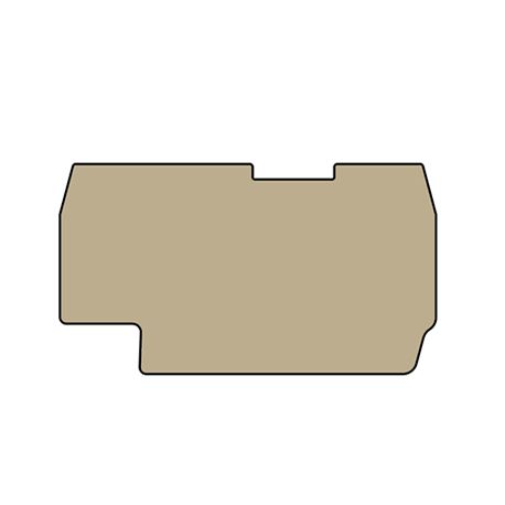 Plaque d'extrémité beige pour borne à ressort 1,5 mm2 type "PushFit" - IMO