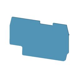 Plaque d'extrémité bleue pour borne à ressort 1,5 mm2 type "PushFit" - IMO