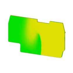 Plaque d'extrémité vert/jaune (terre) pour borne à ressort 1,5 mm2 type "PushFit" - IMO