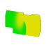 Plaque d'extrémité vert/jaune (terre) pour borne à ressort 1,5 mm2 type "PushFit" - IMO
