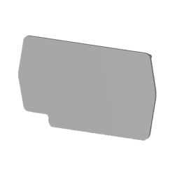 Plaque d'extrémité grise pour borne à ressort 1,5 mm2 type "PushFit" - IMO