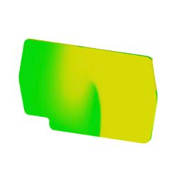 Plaque d'extrémité vert/jaune (terre) pour borne à ressort 2,5 mm2 type "PushFit" - IMO