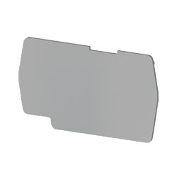 Plaque d'extrémité grise pour borne à ressort 4 mm2 type "PushFit" - IMO