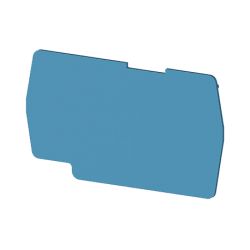 Plaque d'extrémité bleue pour borne à ressort 4mm² type PushFit - IMO