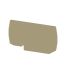 Plaque d'extrémité beige pour borne à ressort 10 mm2 type "PushFit" - IMO