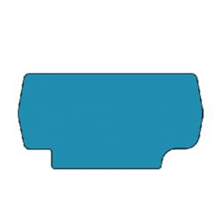 Plaque d'extrémité bleue pour borne à ressort 6 mm2 type "PushFit" - IMO