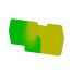 Plaque d'extrémité vert/jaune (terre) pour borne à ressort 6 mm2 type "PushFit" - IMO