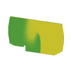 Plaque d'extrémité vert/jaune (terre) pour borne à ressort 10 mm2 type "PushFit" - IMO