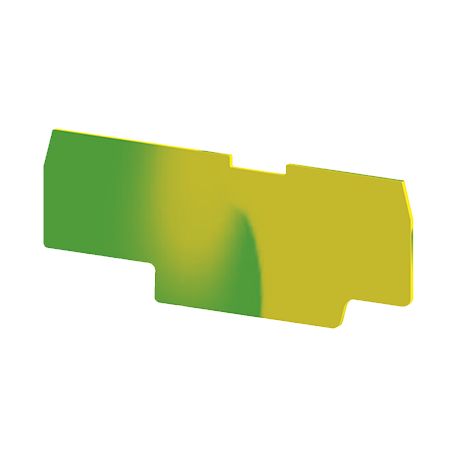 Plaque d'extrémité vert/jaune (terre) pour borne à ressort 4 mm2 type "PushFit" - IMO