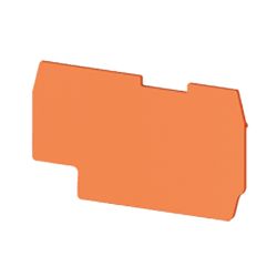 Plaque d'extrémité orange pour borne à ressort 2.5 mm2 type "PushFit" - IMO