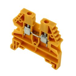 Borne de jonction à vis 2,5mm² - pas 5mm - jaune - IMO