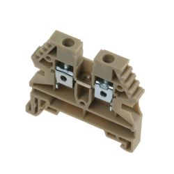 Borne de jonction à vis 4mm² - pas 6mm - beige - IMO