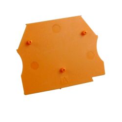 Plaque d'extrémité orange pour borne à vis 2,5 à 10 mm2 - IMO