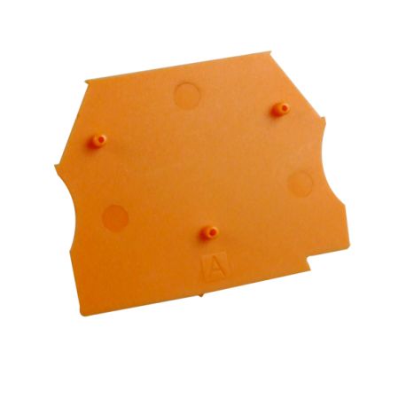 Plaque d'extrémité orange pour borne à vis 2,5 à 10 mm2 - IMO