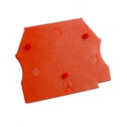 Plaque d'extrémité rouge pour borne à vis 2,5 à 10 mm2 - IMO
