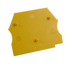 Plaque d'extrémité jaune pour borne à vis 2,5 à 10 mm2 - IMO