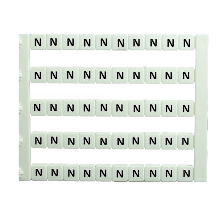 Lot de 50 étiquettes de marquage blanche 5x5mm, impression N - IMO