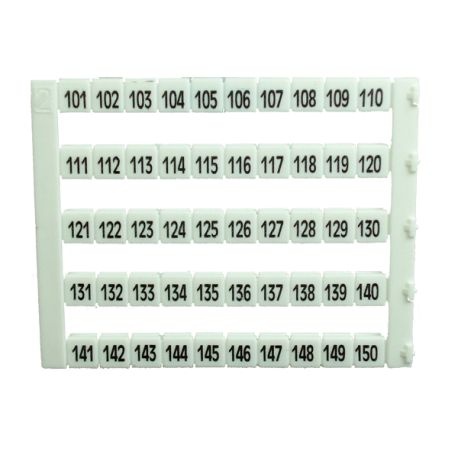 Lot de 50 étiquettes de marquage blanche 5x5mm, impression de 101 à 150 - IMO