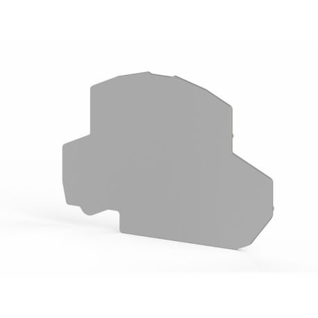 Plaque d'extrémité grise pour borne deux étages à ressort 2,5mm² type PushFit - IMO