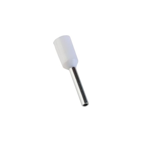 Embout de câblage simple à sertir, 0.5mm², blanc - sachet de 100 pcs