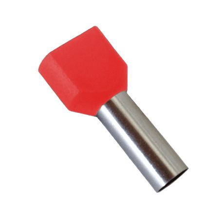 Embout de câblage à sertir isolé 10mm² double rouge Haupa