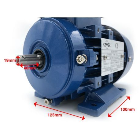Moteur électrique 230/400V, 0.55 KW, 1500 TR/MIN, HA 80 + Variateur mono/tri IMO