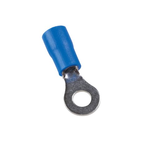 Cosse à œillet à sertir 4mm, isolé, 1.5-2.5mm², bleu - sachet de 100 pcs