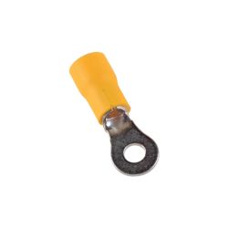Cosse à œillet à sertir 4mm, isolé, 4-6mm², jaune - sachet de 100 pcs