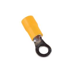 Cosse à œillet à sertir 5mm, isolé, 4-6mm², jaune - sachet de 100 pcs