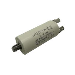 Condensateur permanent 1µF à cosses - Ø25x56mm - MECO