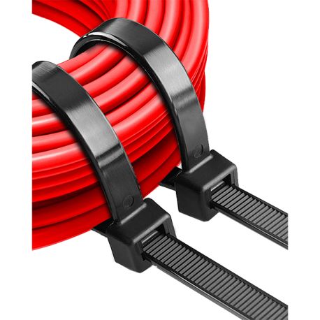 Colliers de serrage noirs 530x9mm - Lot de 100 pièces