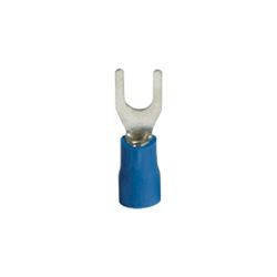 Cosse fourches à sertir 4mm, isolé, 1.5-2.5mm², bleu - sachet de 100 pcs