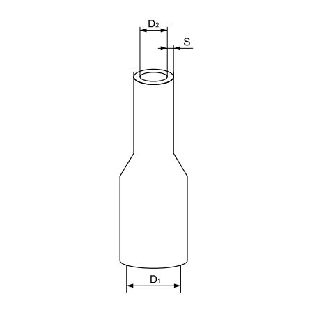 Gaine thermorétractable noir, ratio 2:1, vendu au mètre