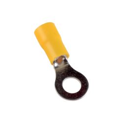 Cosse à œillet à sertir 6mm, isolé, 4-6mm², jaune - sachet de 100 pcs