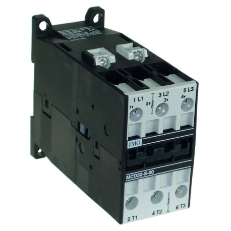 Contacteur tripolaire 11KW 22A - commande bobine 24VDC - 1NO -MCD32 IMO