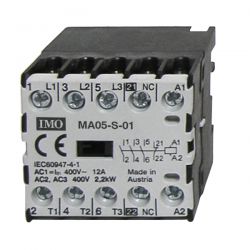 Micro contacteur tripolaire 2.2KW 5A AC3 / 12A AC1 - bobine 110VAC - 1NC -  MA05 IMO