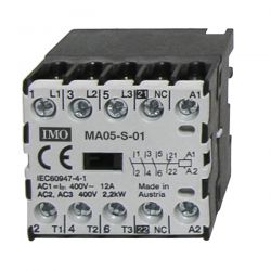 Micro contacteur tripolaire 2.2KW 5A AC3 / 12A AC1 - commande bobine 110VAC - 1NC -MA05 IMO