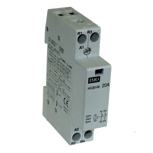 Contacteur modulaire 20A 230V AC, 2 pôles NF - IMO
