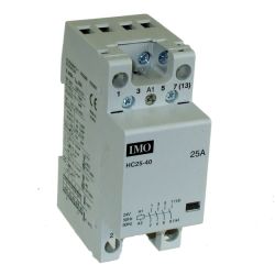 Contacteur modulaire 25A, bobine 230VAC, 4NF - IMO