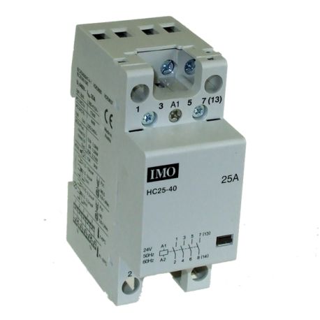Contacteur modulaire 25A, bobine 24VAC, 4NO - IMO