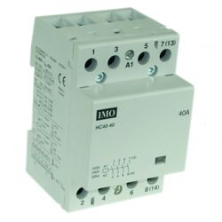 Contacteur modulaire 40A, bobine 230VAC, 4NO, 3 modules - IMO