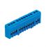 Bornier de neutre isolé bleu 12 bornes pour câble de 1,5 à 16mm² - rail DIN - MOREK