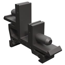 Adaptateur rail DIN noir pour bornier de répartition nu BB7 à BB52, BB147 et BB111 - MOREK