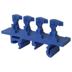 Adaptateur rail DIN bleu (neutre) pour répartiteur en laiton 16mm² - MOREK