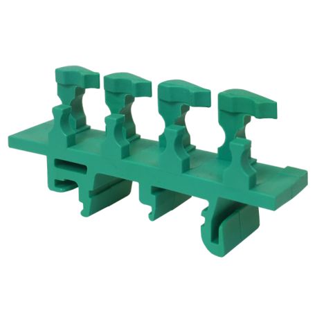 Adaptateur rail DIN vert (terre) pour répartiteur en laiton 16mm² - MOREK