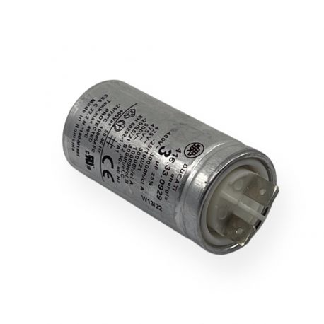 Condensateur permanent aluminium 3µF à cosses faston simple - Ø30x60mm - DUCATI